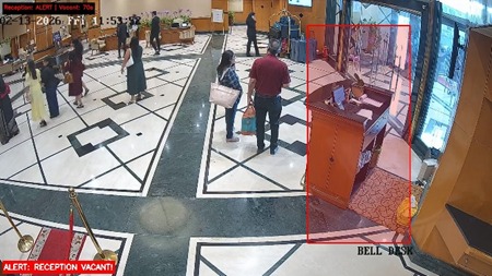 Lobby and bell desk monitoring
